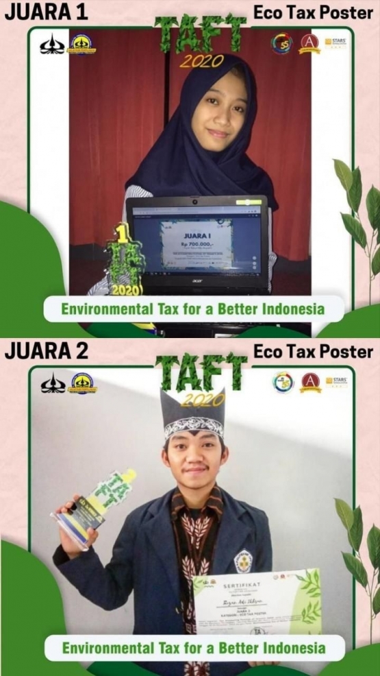 Juara 1 dan 2 TAFT: Eco Tax Poster Competition /@d3pajaktrisakti