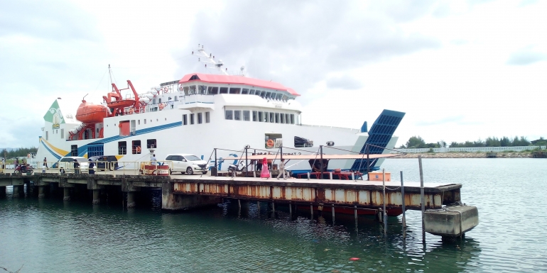 Kapal Ferry KMP Aceh Hebat 2, Bersandar di Dermaga 3 Pelabuhan Ulee Lheue Banda Aceh (doc pribadi/Istimewa)