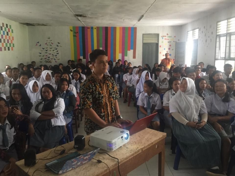 Saya ketika berbagai tentang kepemudaan di SMAN 1 Tigandreket, Kab. Karo Sumatera Utara | dokpri