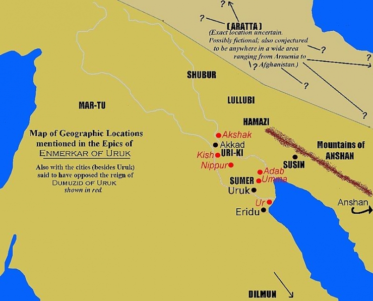 Peta Mesopotamia Kuno oleh Atro S via Wikimedia Commons