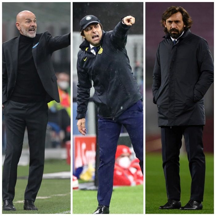 Pioli, Conte dan Pirlo | (Getty Images) via calciomercato.it