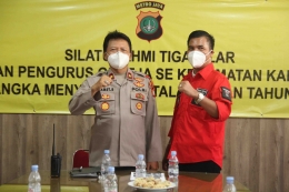 Kapolsek bersama Kadiv Hukum dan HAM DPC Jakarta Barat