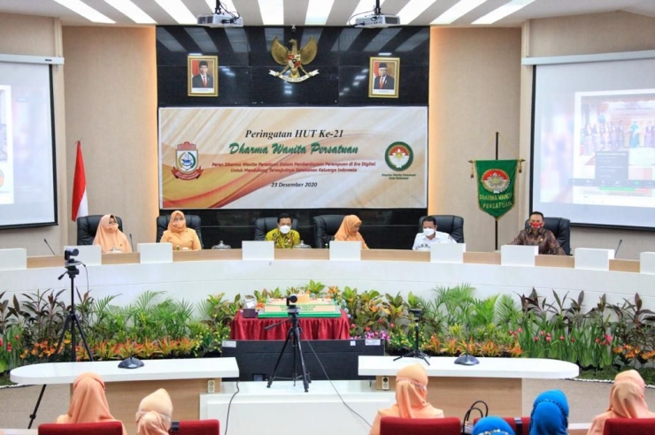 HUT DWP Kota Makassar di lakukan secara Virtual oleh Prof (Dokpri)