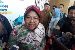 Wali Kota Surabaya Tri Rismaharini(KOMPAS.COM/GHINAN SALMAN) 