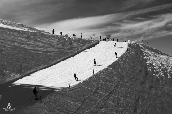 Bermain Ski di gunung Titlis. Sumber: koleksi pribadi
