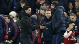 Arteta dan Lampard berhadapan dalam derby London diajang Boxing Day (Foto AP/Matt Dunham) 