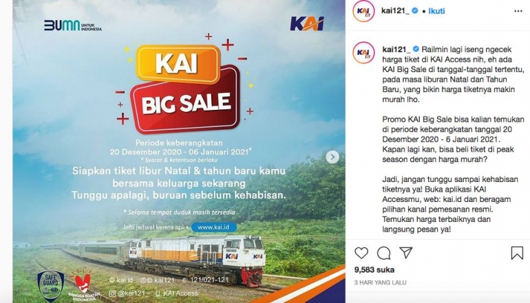 Ironi, KAI BIG SALE di tengah pandemi yang semakin genting! (Ig KAI121_).