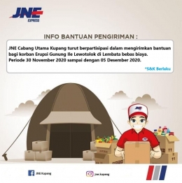 Informasi dari JNE Cabang Utama Kupang/@jne_kupang di instagram