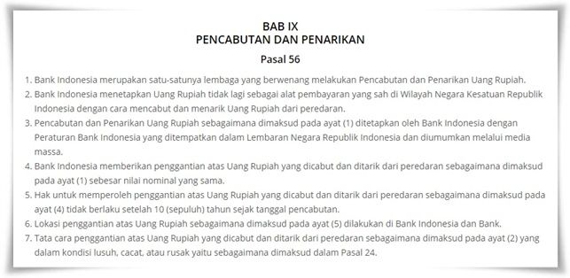 Informasi tentang Peraturan Bank Indonesia 2019 (Diambil dari jogloabang.com)