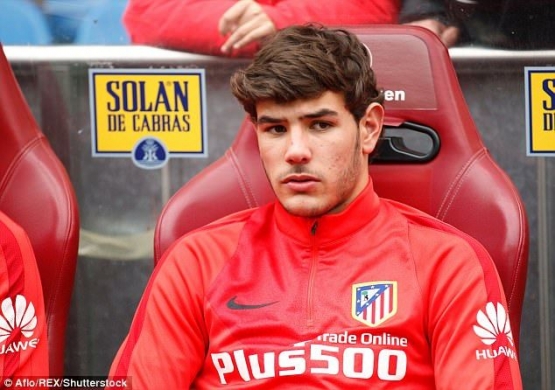 Theo Hernandez ketika berseragam Atletico Madrid. Sumber : Shutterstock via dailymail.co.uk