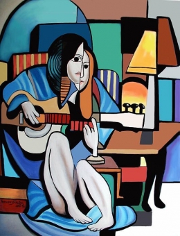 Lady With Guitar by Anthony Falbo | falboart.com