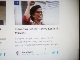 Artikel HL saya masuk 20 Besar Terpopuler 2020/Sumber: kompasiana.com