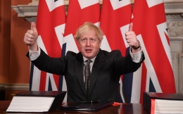 Boris Johnson yang eksentrik berhasil menuntaskan Brexit. Photo: AFP