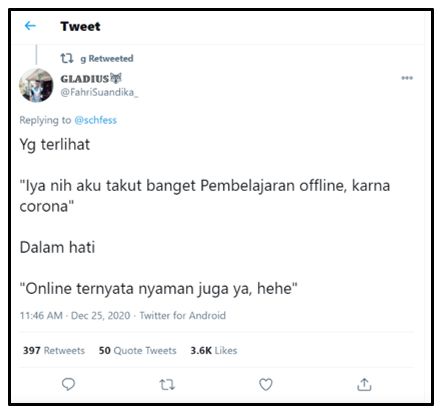 tangkap layar pribadi dari twitter