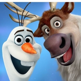 Olaf dan Sven (sumber gambar: instagram.com/disneyfrozen) 