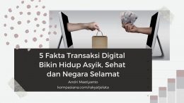 Deskripsi : 5 Fakta Transaksi Digital Bikin Hidup Asyik, Sehat dan negara Selamat I Sumber foto : design by canva -pict Tumisu/pixabay