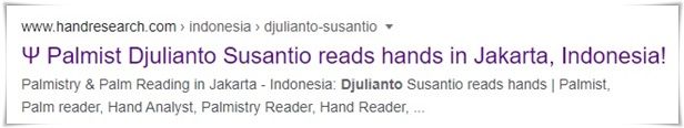 Informasi dari handresearch tentang saya (Foto: tangkapan layar google)