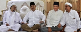 HRS dan Prabowo vs HRS dan Anies. Sumber : kompas.com