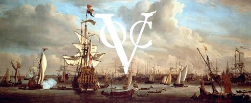 Kapal-kapal Belanda dan logo VOC. Sumber: Idsejarah.net