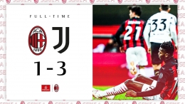 Hasil akhir laga Milan vs Juventus, 1-3 untuk kemenangan sang tamu. | foto: Twitter @acmilan