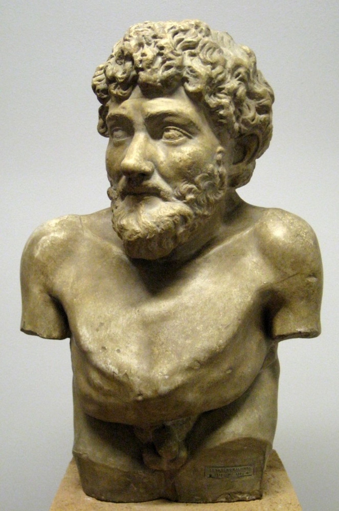 Patung dada Aesop, koleksi Villa Albani, Roma (wikipedia.org)