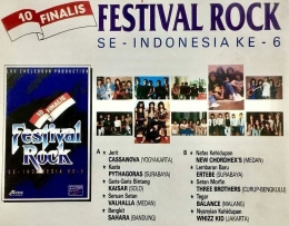 10 Finalis terbaik festival rock ke-6 tahun 1991. Dok. Instagram Three Brothers Official