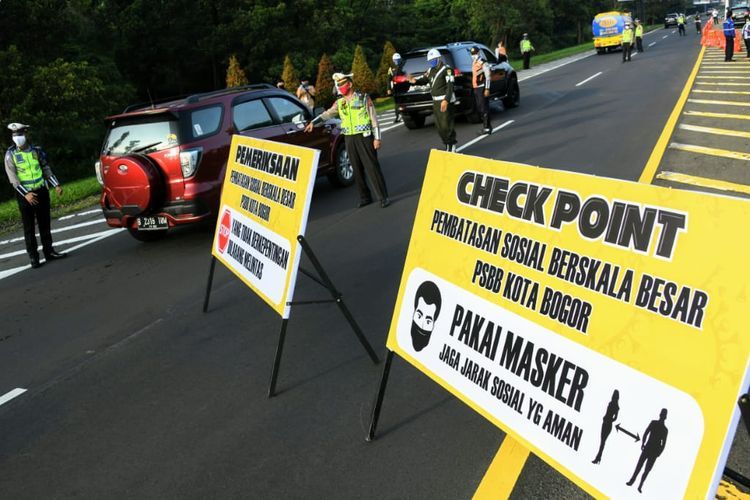 Kabupaten Bogor, Kota Depok, serta Kota dan Kabupaten Bekasi (Bodebek) mulai menerapkan Pembatasan Sosial Berskala Besar (PSBB) hari pertama.(Dok Humas Jabar)