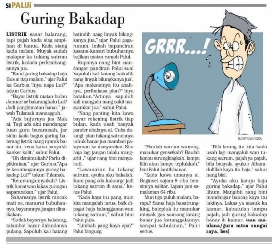 Kliping Digital Edisi Kisah Si Palui di Banjarmasin Post (Grafis : Banjarmasin Post) 