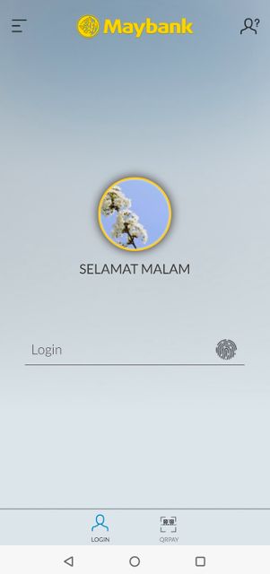 Tampilan masuk ke aplikasi M2U (Sumber: Dokumentasi Pribadi)