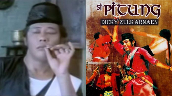Almarhum Dicky Zulkarnaen sebagai Si Pitung dalam film 