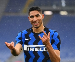 Pencetak gol kedua Inter, Hakimi. sumber: skor.id