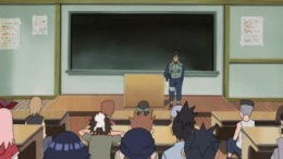 Penampakan kelas ninja di akademi konoha. | gambar: Masashi Kishimoto/ naruto.fandom.com