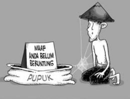 Ilustrasi kelangkaan pupuk, Sumber: Cyber Sulut News