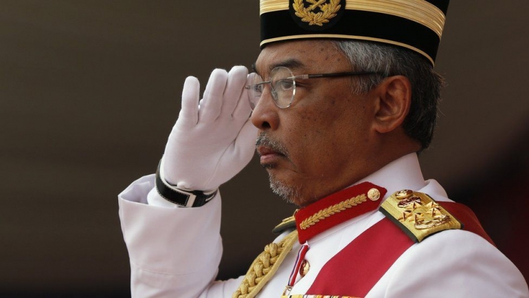 Raja Malaysia Sultan Abdullah Sultan Ahmad Shah mengumumkan negara dalam keadaan darurat. Sumber : EPA