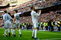 Real Madrid sangat bergantung pada Cristiano Ronaldo. Gambar: AFP/Pierre-Philippe Marcou via Kompas