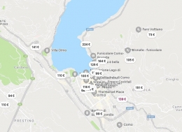 Daftar biaya penginapan per malam di Como (4 orang pada 20-22 Juli 2021) berdasarkan simulasi dengan situs airbnb.it