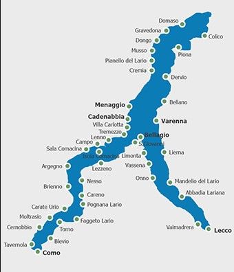Lago di Como dan Lago di Lecco berbagi danau purba yang sama. Sumber: navigazionelaghi.it