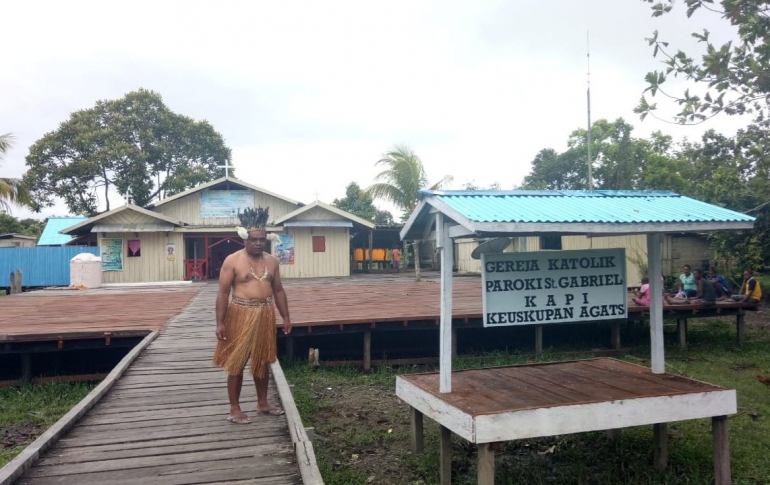 foto.dok.pribadi/Gereja Paroki Kapi Keuskupan Agats Papua