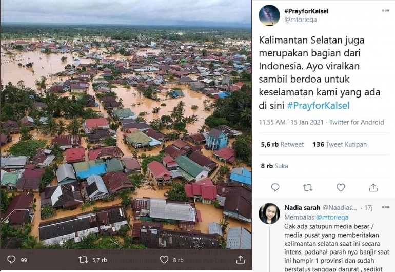 Kalimantan Selatan Juga Bagian dari Indonesia | Twitter @mtorieqa 