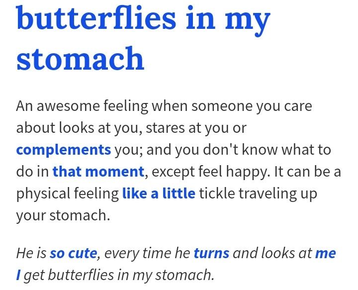 Butterflies in the stomach. | Urbandictionary.com