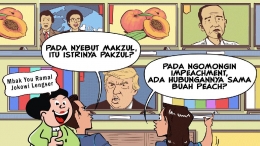 Pemakzulan Trump dan Jokowi sempat viral tahun 2021. Sumber gambar : beritagar.id/istimewa