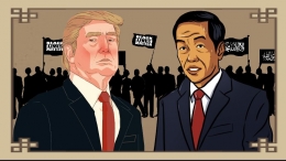 Ilustrasi pemakzulan Trump dan Jokowi pada tahun 2021. Sumber Foto :  SHUTTERSTOCK /Tonny-Jefferson