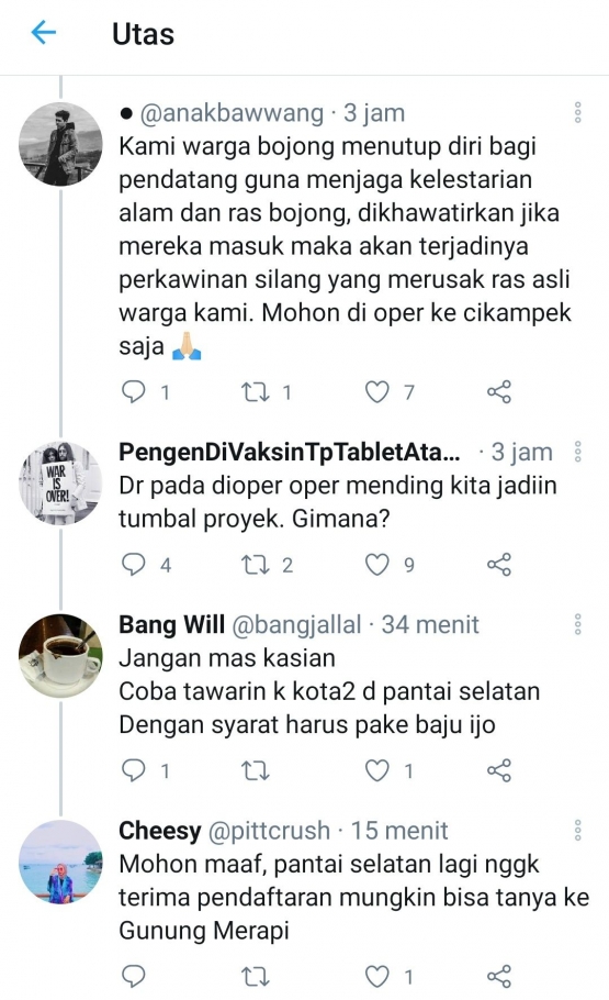 Bidik layar tanggapan netizen atas tingkah Kristen Gray (Sumber: Twitter)