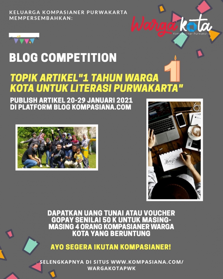 Poster Blog Competition Warga Kota. Gambar: Dokpri. Warga Kota. 