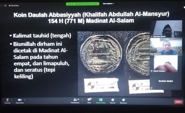Penjelasan temuan koin dirham Abbasiyah oleh arkeolog (Ery Soedewo PPT)