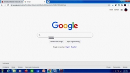 Tampilan layar beranda Google. Sumber: Screenshot