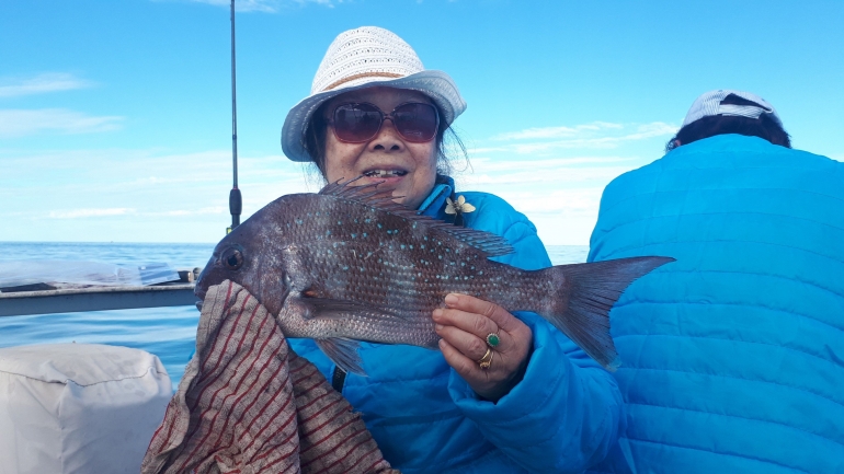 Isteri dapat ikan besar/dokpri