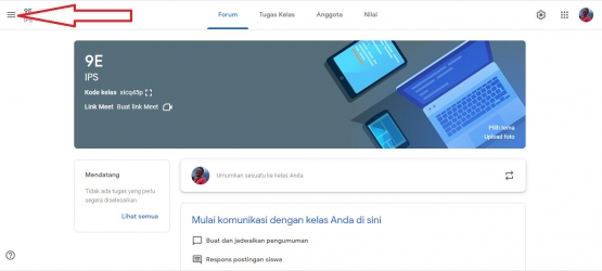 Tampilan layar ke menu utama. Sumber: Screenshot