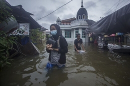 Ilustrasi Bencana Banjir Kalsel. (Sumber: ANTARA FOTO/BAYU PRATAMA S via Kompas.com)