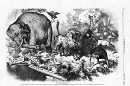 Gajah di kartun Nast di Harper's Weekly. Sumber: Harper's magazine/ wikimedia